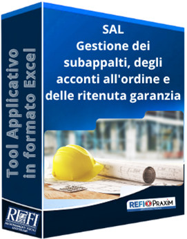 SAL (stati avanzamento lavori) - Gestione dei subappalti, degli acconti all'ordine e delle ritenuta garanzia