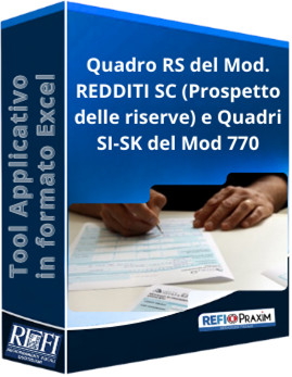 Quadro RS del Mod. REDDITI SC (Prospetto delle riserve) e Quadri SI-SK del Mod 770 