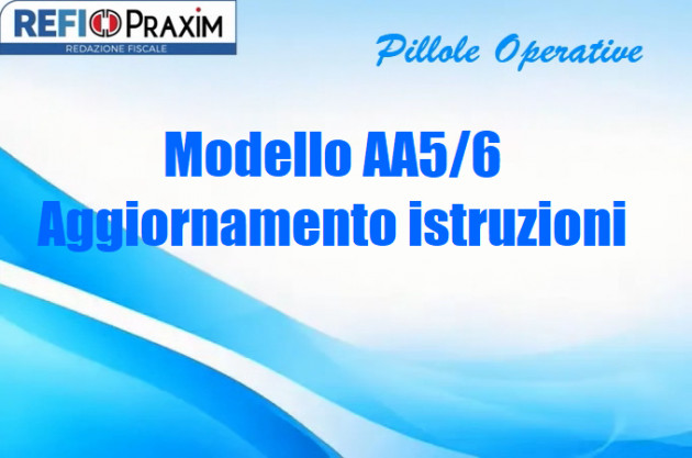 Modello AA5/6 – Aggiornamento istruzioni