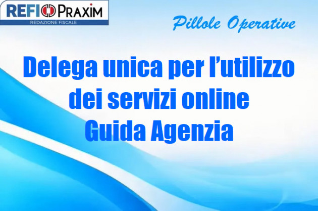 Delega unica per l’utilizzo dei servizi online – Guida Agenzia