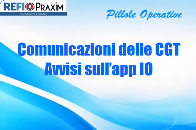 Comunicazioni delle CGT – Avvisi sull’app IO