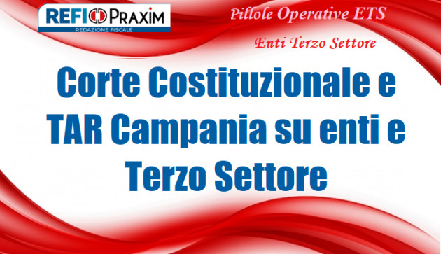 Corte Costituzionale e TAR Campania su enti e Terzo Settore