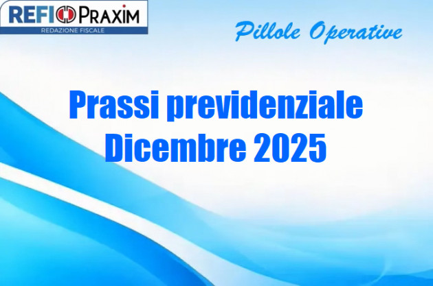 Prassi previdenziale – Dicembre 2025