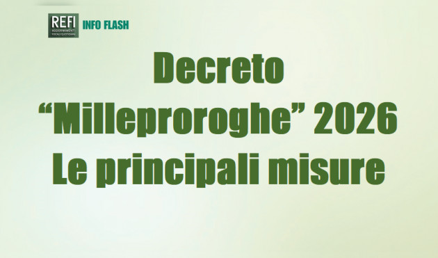 Decreto “Milleproroghe” 2026 – Le principali misure