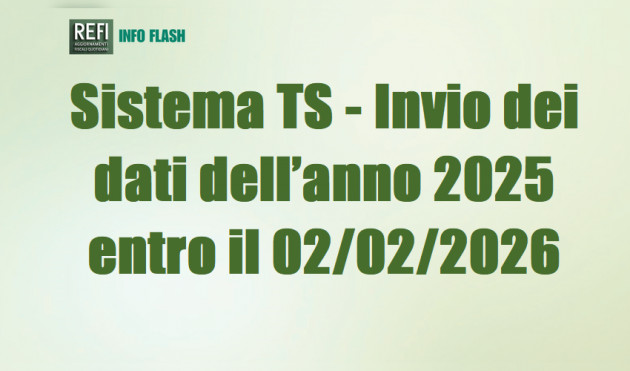 Sistema TS - Invio dei dati dell’anno 2025 entro il 2 febbraio