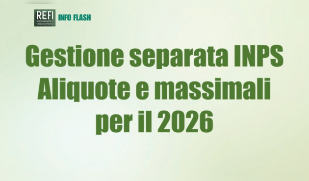 Gestione separata Inps - Aliquote contributive per il 2026