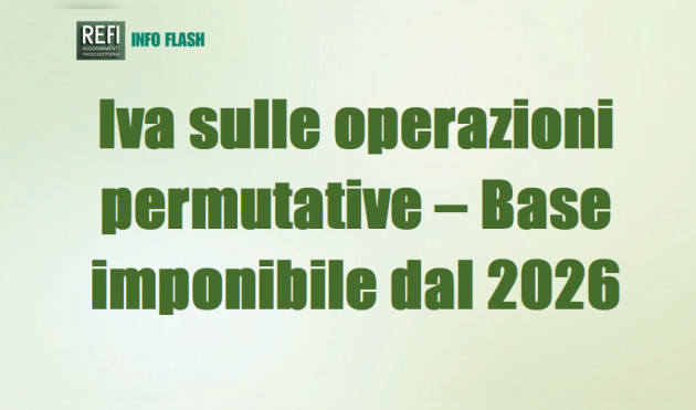 Iva sulle operazioni permutative – Base imponibile dal 2026