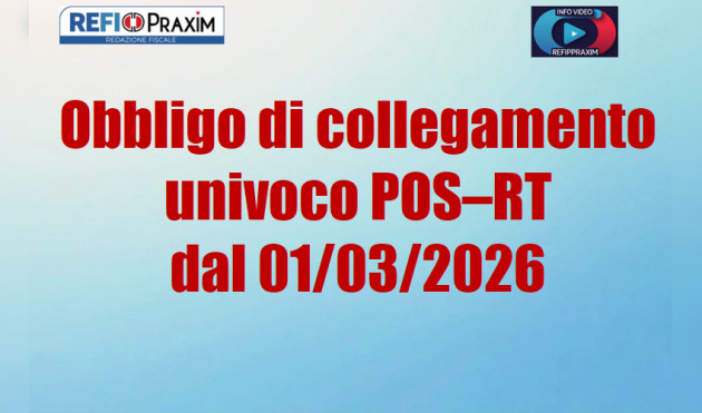 Obbligo di collegamento univoco POS–RT dal 1° marzo 2026