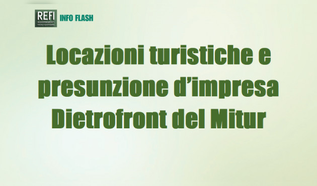 Locazioni turistiche e presunzione d’impresa - Dietrofront del Mitur