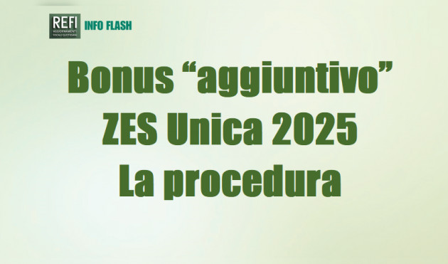 Credito d’imposta “aggiuntivo” ZES Unica 2025 – La procedura