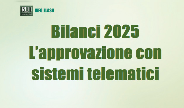 Bilanci 2025 – L’approvazione con sistemi telematici