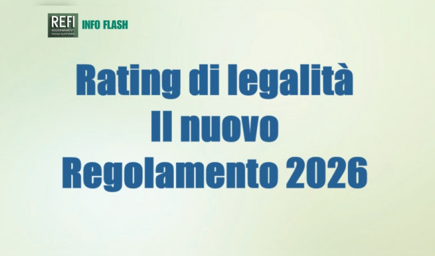 Il Rating di legalità - Le novità del nuovo Regolamento 2026