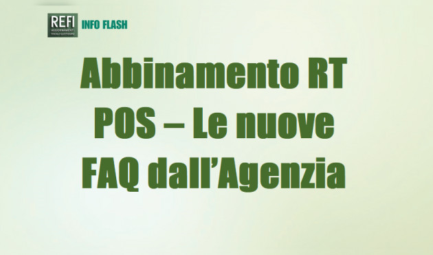 Abbinamento RT – POS – Le nuove FAQ dall’Agenzia
