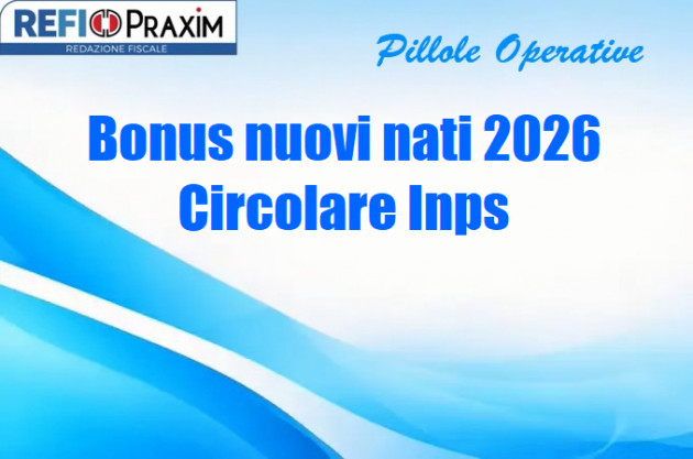 Bonus nuovi nati 2026 – Circolare Inps