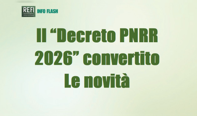 Il “Decreto PNRR 2026” convertito – Le novità
