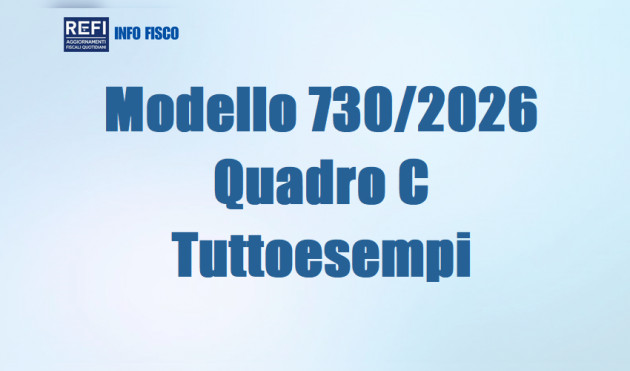 Modello 730/2026 - Quadro C - Tuttoesempi