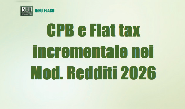 CPB e Flat tax incrementale – Il quadro CP nei modelli Redditi 2026