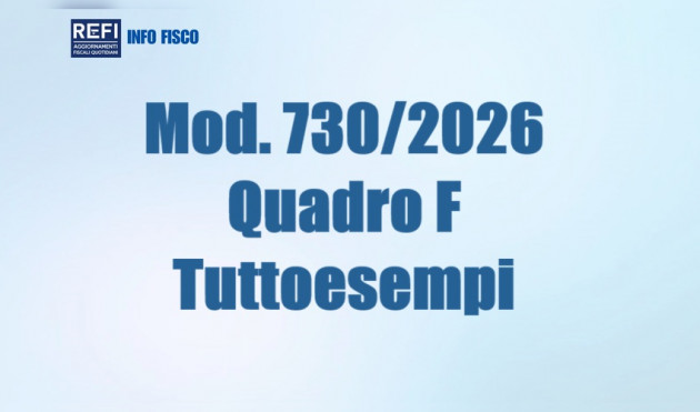 Modello 730/2026 - Quadro F - Tuttoesempi