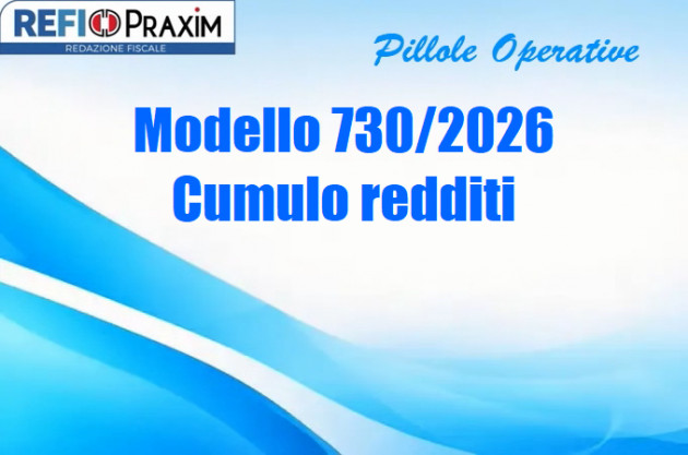 Modello 730/2026 – Cumulo redditi