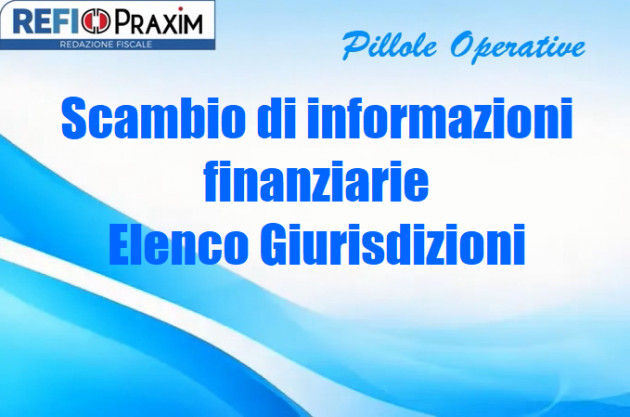 Scambio di informazioni finanziarie – Elenco Giurisdizioni