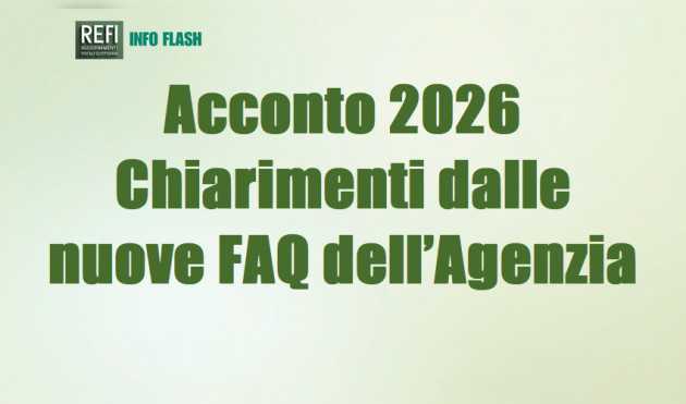 Acconto 2026 – Chiarimenti dalle nuove FAQ dell’Agenzia