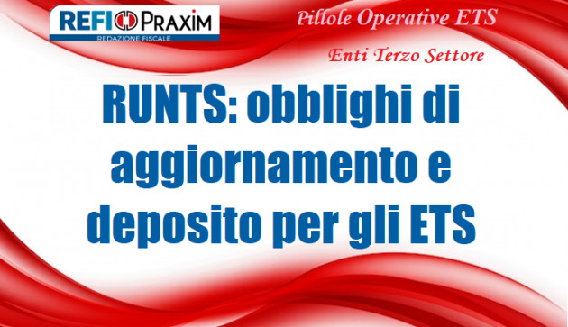 RUNTS: obblighi di aggiornamento e deposito per gli ETS