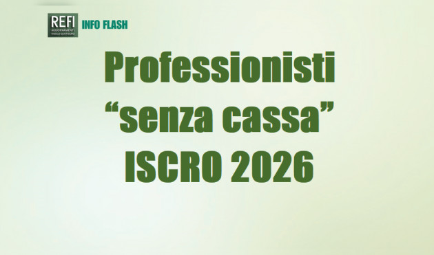 Professionisti “senza cassa” - Domanda ISCRO 2026