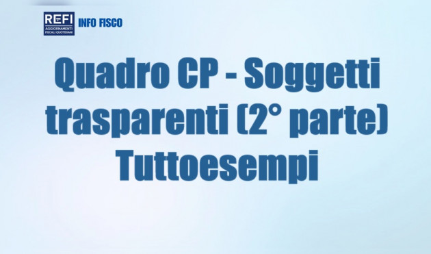 Quadro CP - Soggetti trasparenti – Tuttoesempi (2° parte)