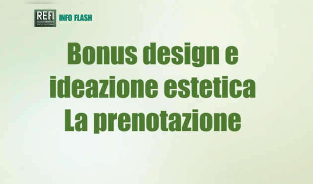 Credito d’imposta design e ideazione estetica – La prenotazione