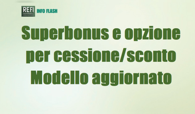 Superbonus 2026 e opzione per cessione/sconto – Il modello aggiornato