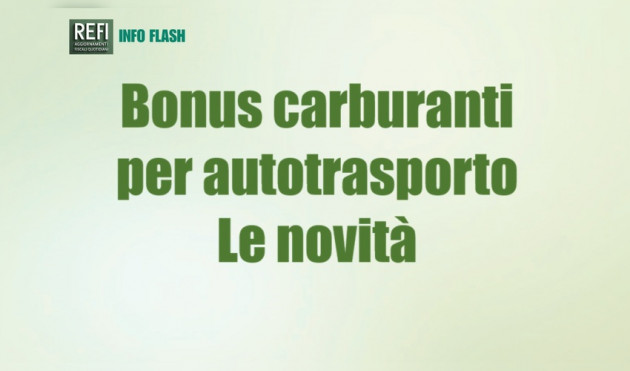 Credito d’imposta carburanti per autotrasporto – Le novità