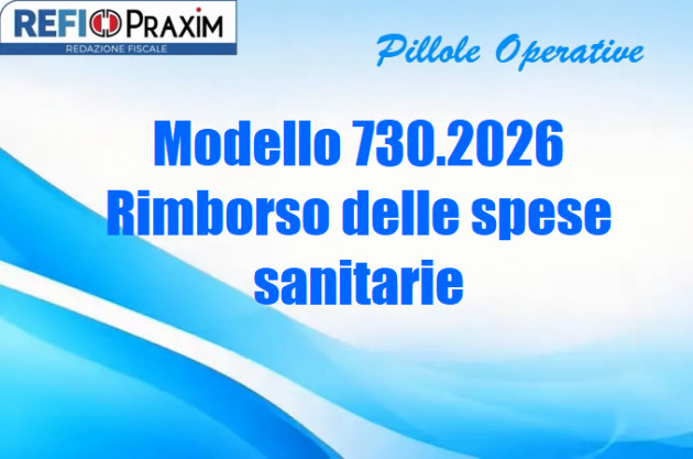 Modello 730.2026 - Rimborso delle spese sanitarie