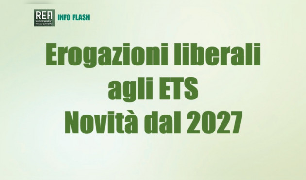 Erogazioni liberali agli ETS – Novità dal 2027 per la trasmissione telematica