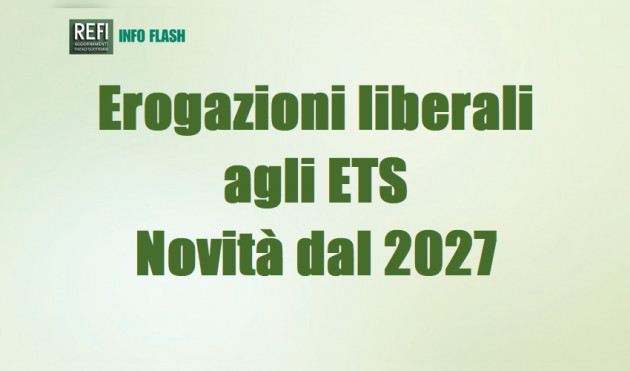 Erogazioni liberali agli ETS – Novità dal 2027 per la trasmissione telematica