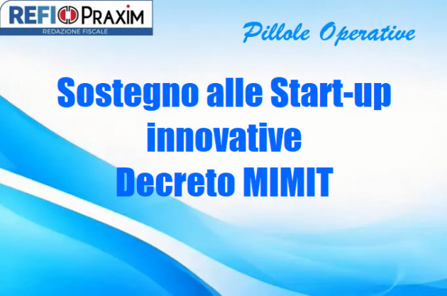 Sostegno alle Start-up innovative – Decreto MIMIT