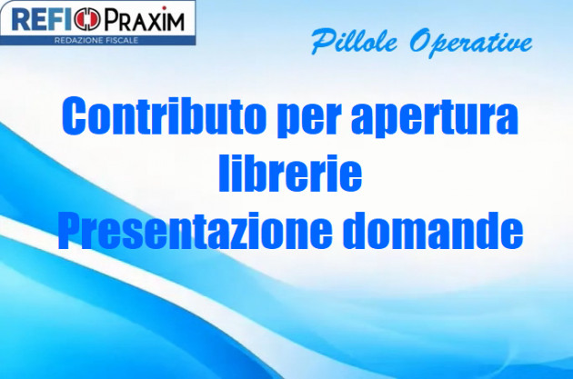 Contributo per apertura librerie – Presentazione domande