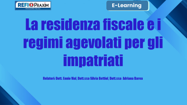 Differita - La residenza fiscale e i regimi agevolati per gli impatriati