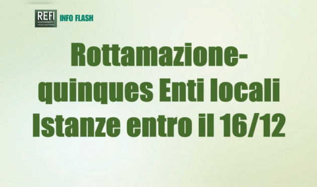 Rottamazione-quinques degli Enti locali - Domande entro il 16 dicembre