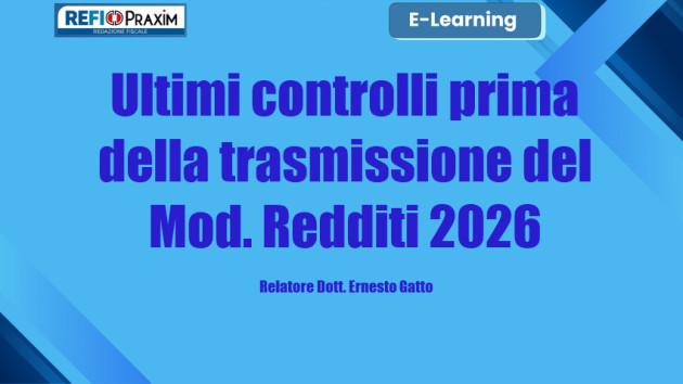 Differita - Ultimi controlli prima della trasmissione del Modello Redditi 2026