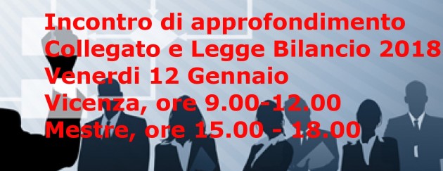 CONVEGNI "LIVE" LEGGE DI BILANCIO