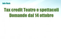 Tax credit Teatro e spettacoli - Domande dal 14 ottobre
