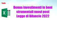 NEW - Bonus investimenti in beni strumentali nuovi post Legge di Bilancio 2022