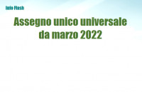 Assegno unico universale da marzo 2022