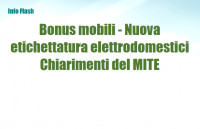 Bonus mobili - Nuova etichettatura elettrodomestici - Chiarimenti del MITE