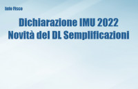 Dichiarazione IMU 2022 - Novità del DL Semplificazioni